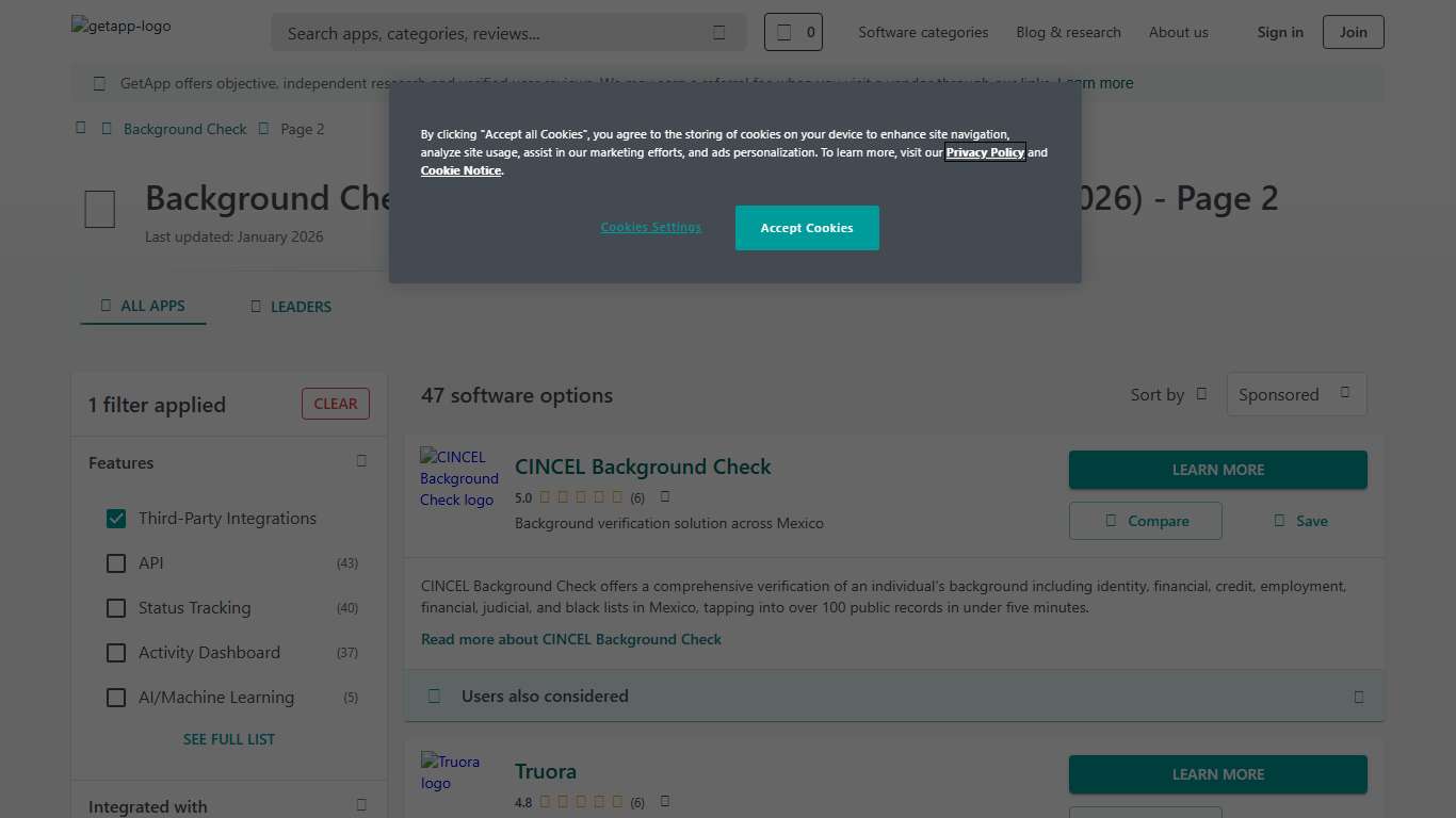 Page 2 | Best Background Check Software with Third-Party Integrations 2026 | GetApp